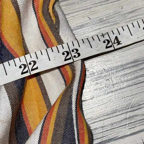 Rainbow Roll Sleeve Tie Front Blouse - Picture 5 of 9